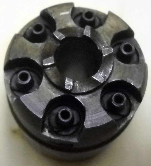 detail, dismounted Colt 1851 cylinder, rear face